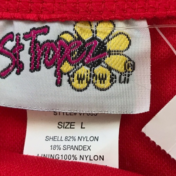 GORGEOUS NEW! ❤️RED FLORAL BIKINI BOTTOM - Picture 4 of 6